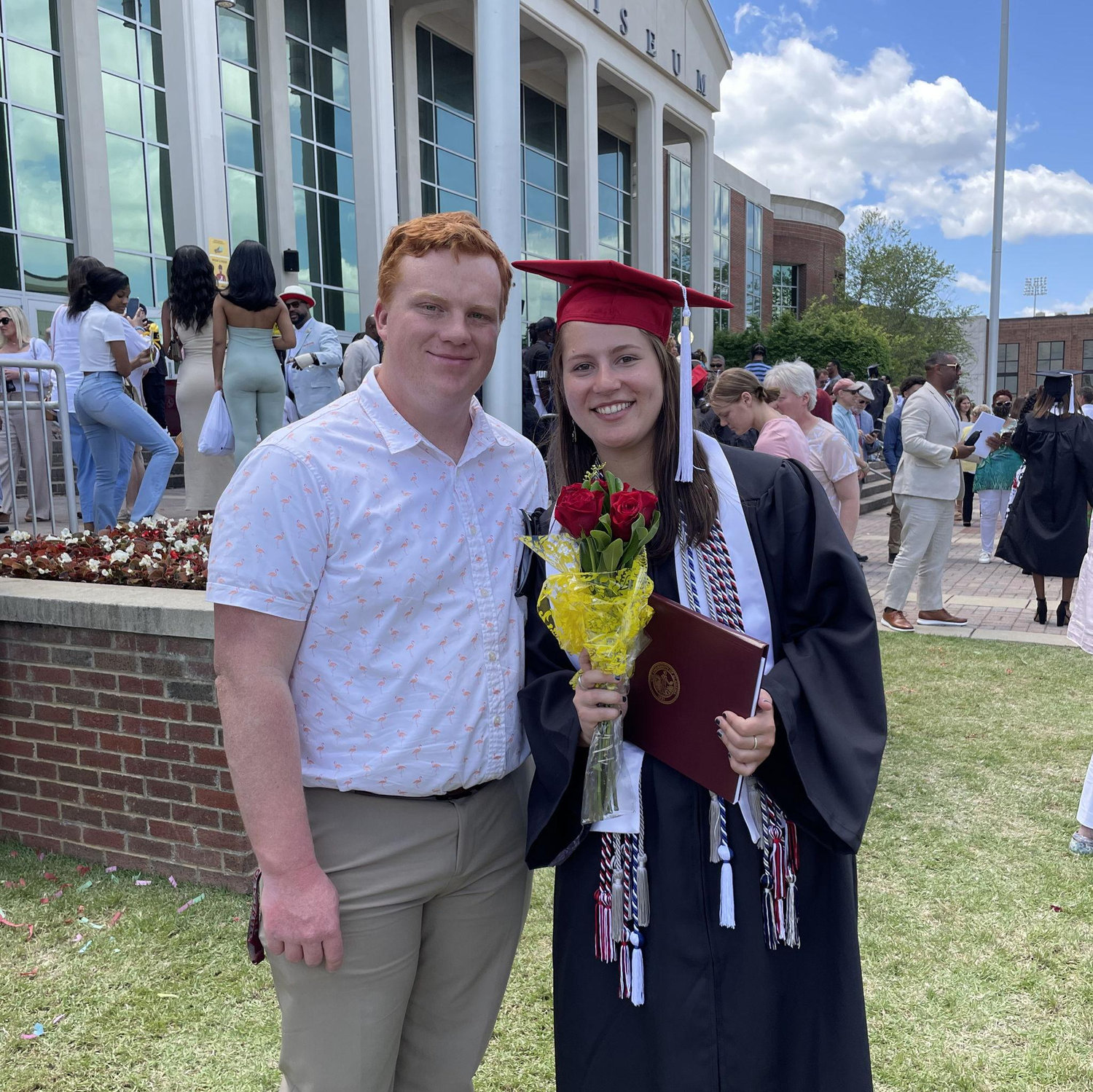 At Elaine's graduation from the University of Alabama (2022).