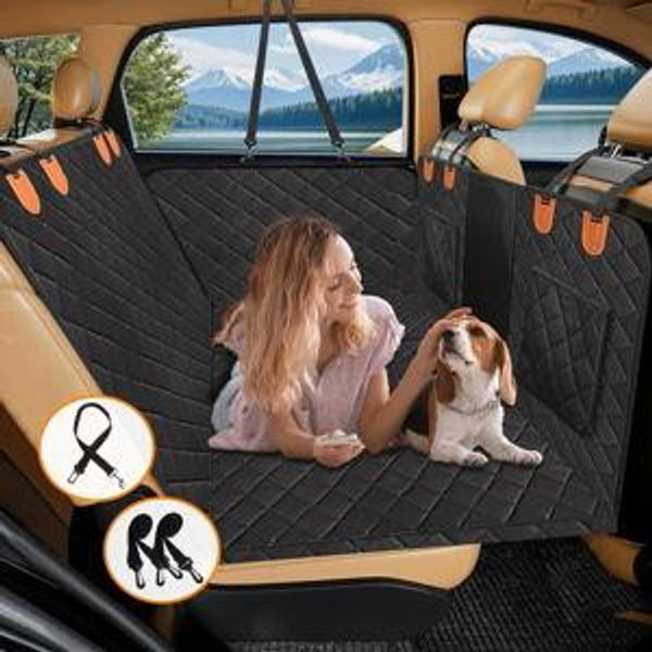 LFC PETS Dog & Cat Water Resistant Car Seat Cover, Black, 53 x 62-in, Extra Large - Chewy.com