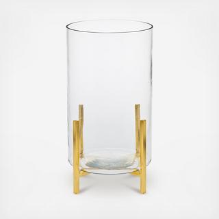 Gold Rectangular Sticks & Glass Hurricane