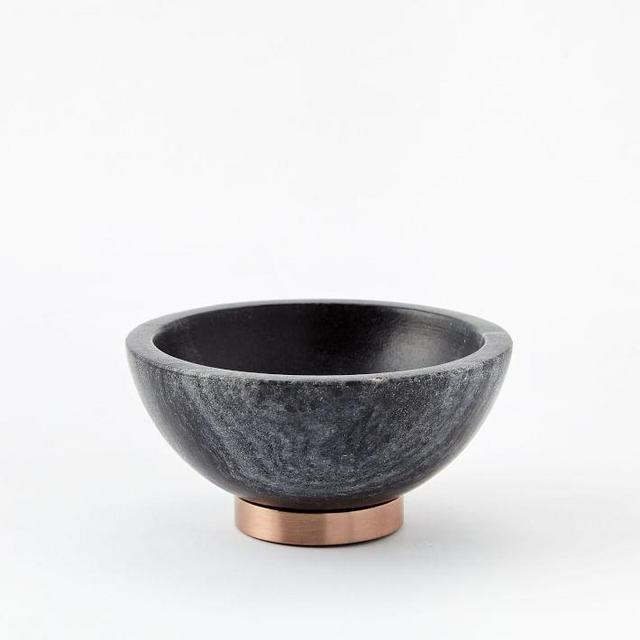 Marble & Copper Dip Bowl - black
