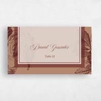 Orange Wedding Place Card - Ridgemoor