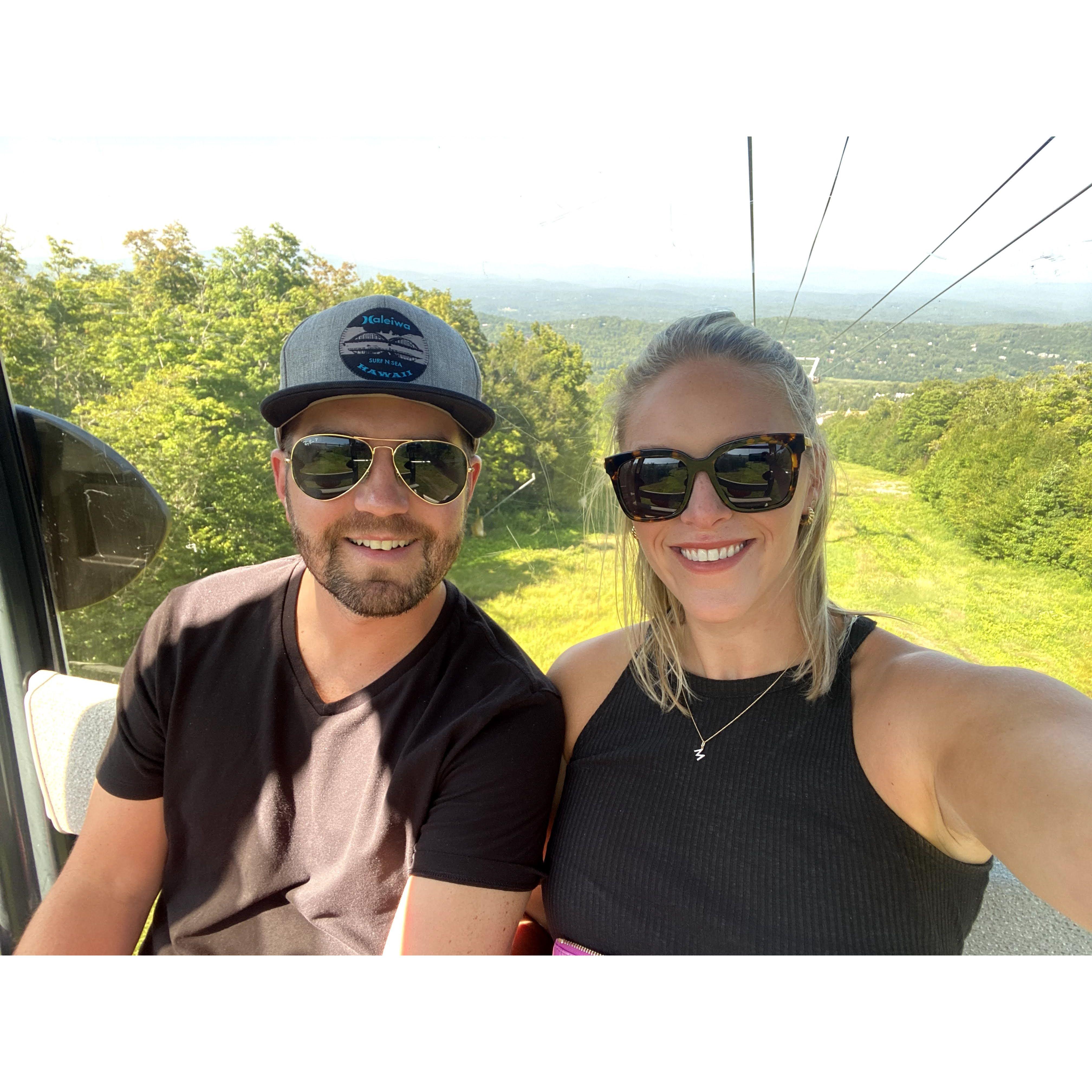 AUG. 2021 - gondola ride to the summit at Stratton Mtn. 