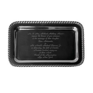Masthead Tray with Wedding Invitation