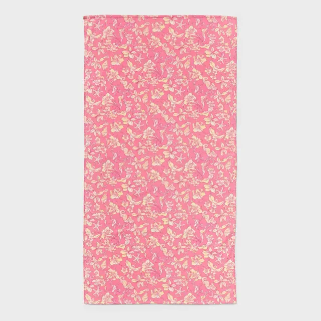 36"x72" Hibiscus Floral Beach Towel Pink - Shade & Shore™