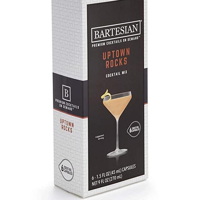 Bartesian Uptown Rocks Cocktail Mixer Capsules, Pack of 6 Cocktail Capsules, for Bartesian Premium Cocktail Maker (55356)