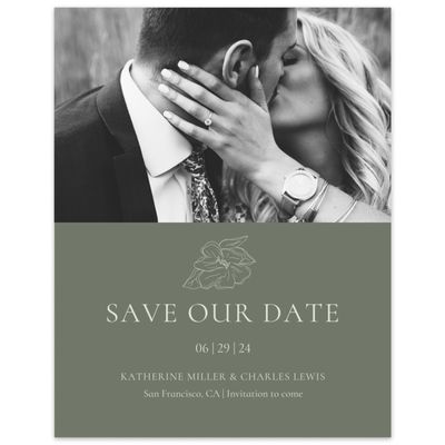 Dark Sage, Green Wedding Digital Save the Date - Ahlers Photo