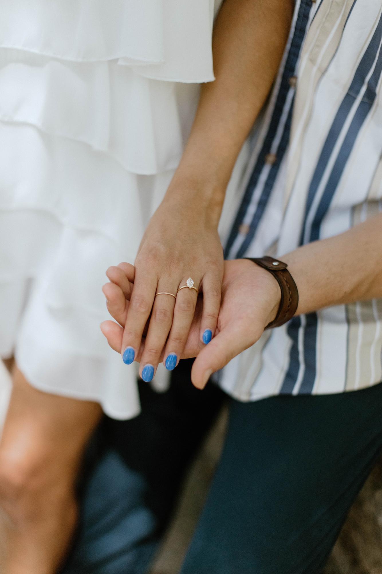 this ring means so much to me because it was parts of a ring my father gave my mother when he proposed. it meant a great deal to have a piece of my father incorporated + repurpose heirlooms.
