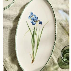 Spring Botanical Stoneware Serving Platter