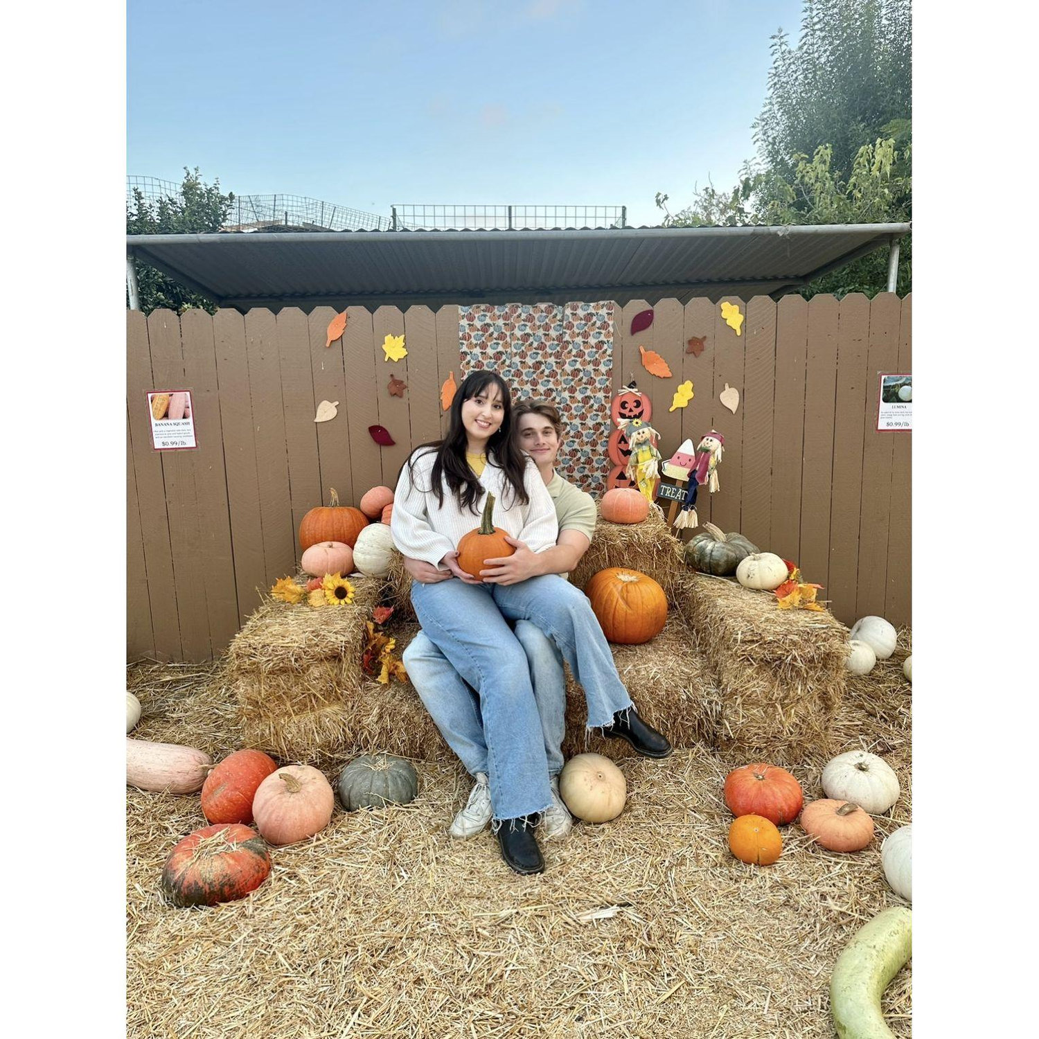 Our first pumpkin patch trip together.