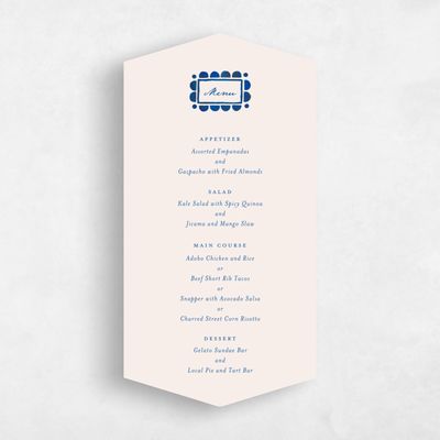 Beige Diamond Wedding Menu - Fayvel