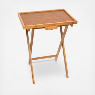 Bamboo Folding Snack Table