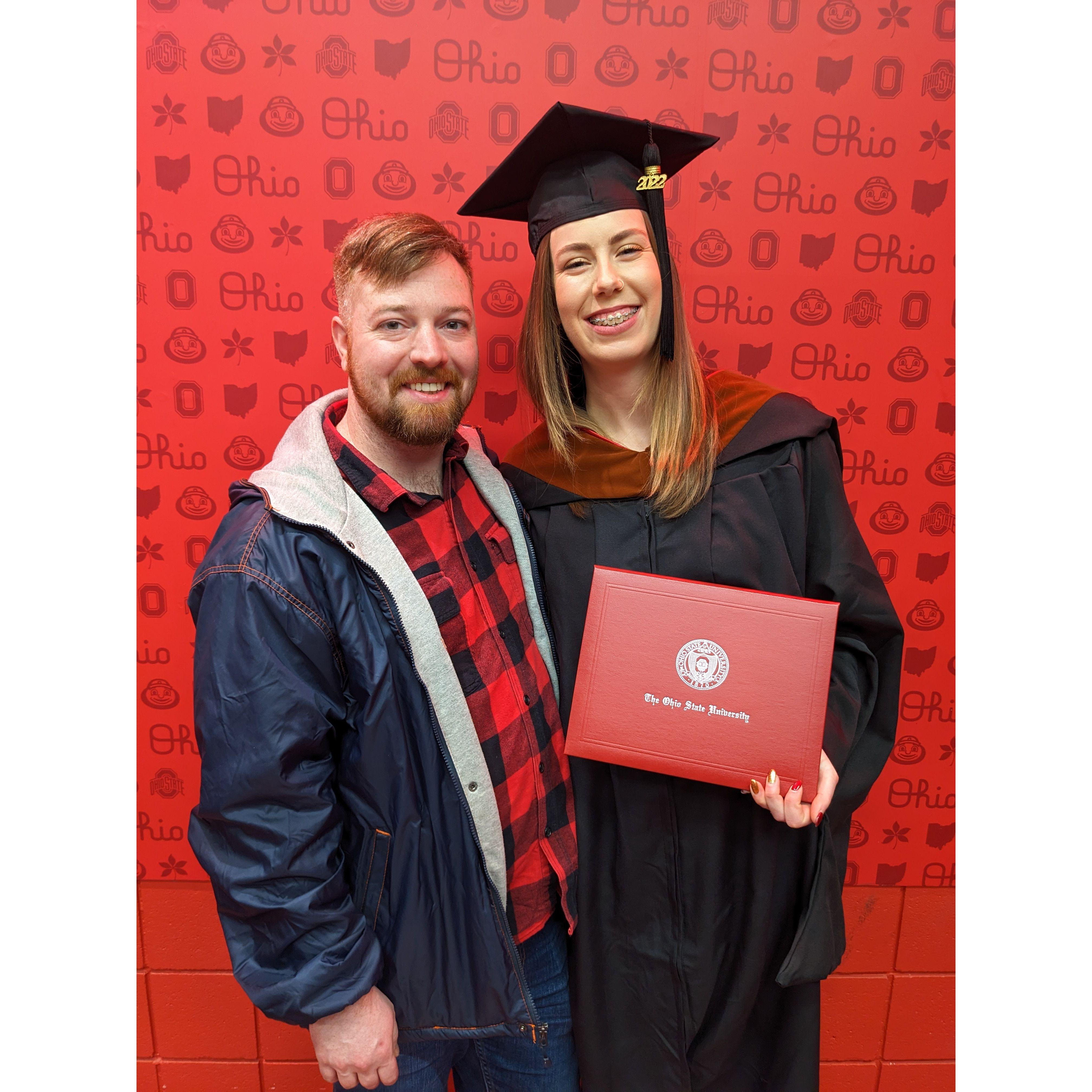 Chloe's Master's graduation, December 2022