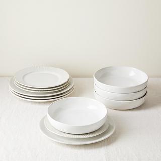 Stoneware 12-Piece Dinnerware Set, Service for 4