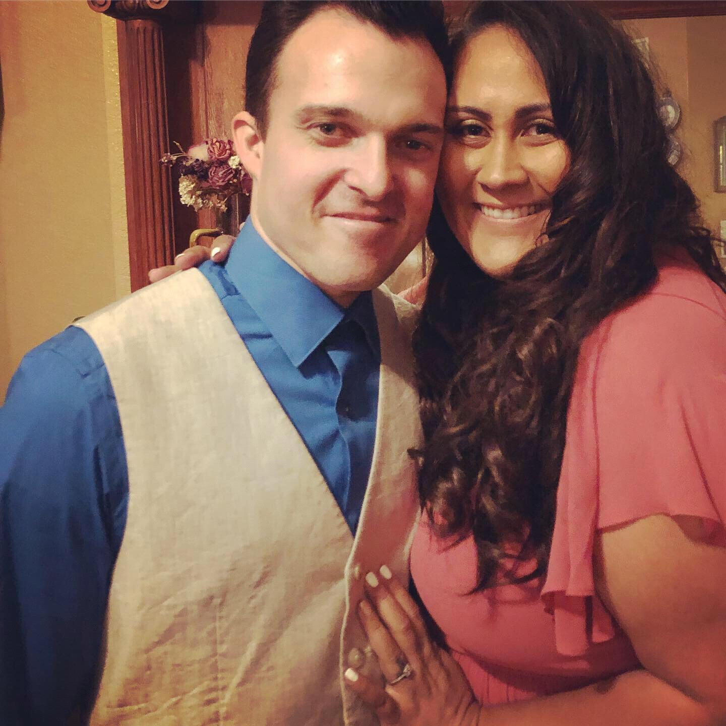 Us at our Engagement Party hosted by his wonderful parents