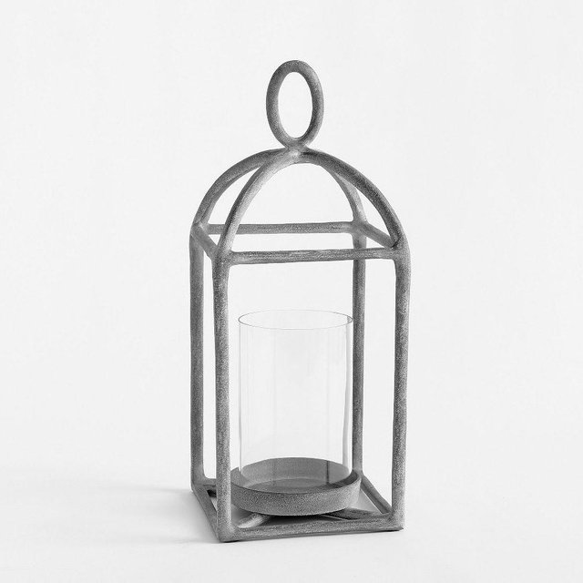 Fallon Outdoor Lantern: Zinc: Small 18"