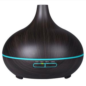 VicTsing 300ml Essential Oil Diffuser, Wood Grain Ultrasonic Aroma Cool Mist Humidifier for Office Home Bedroom Baby Room Study Yoga Spa(Deep Brown)