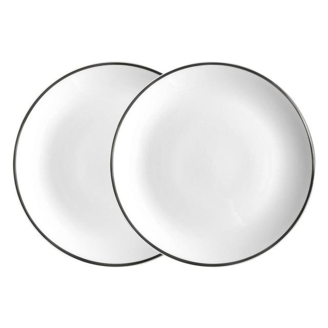 Twig New York Alex Platinum 8" Salad Dessert Plate, Set of 2