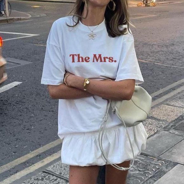 The MRS T-Shirt – Custom Bride Tee, Wedding Gift for Her, Newlywed Shirt, Bridal Shower Gift, Honeymoon Top, Bachelorette Party Tee, Wifey