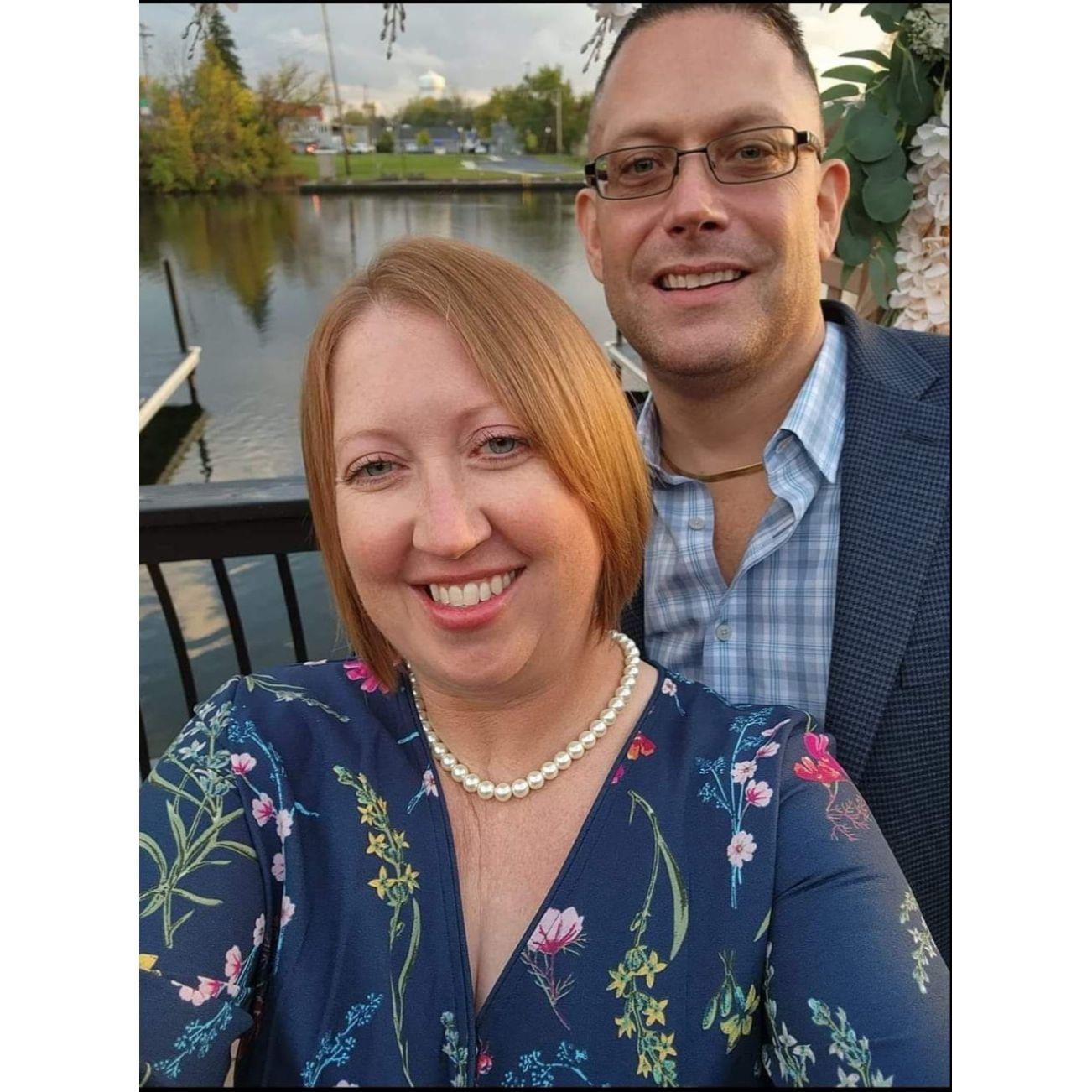 At our friends wedding.
