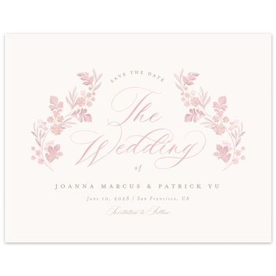 Dusty Pink Wedding Digital Save the Date - Reed Landscape