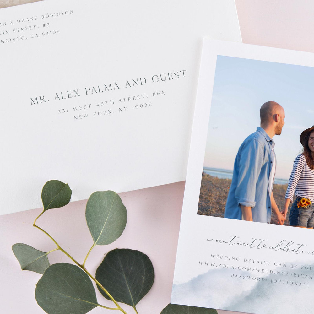 Altavilla Classic | Steel Gray | Zola Wedding Invitations