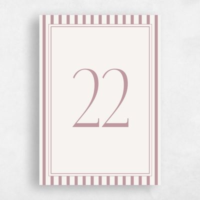 Dusty Rose, Pink Wedding Table Number - Azelie