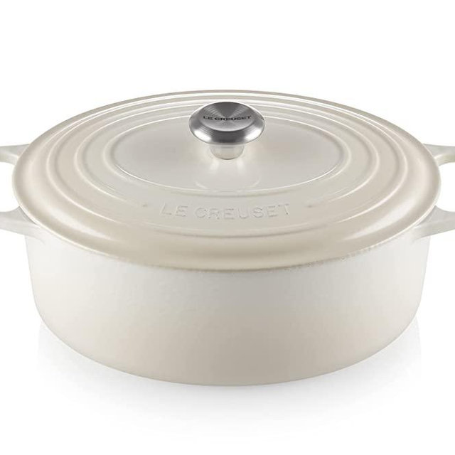 Le Creuset Enameled Cast Iron Signature Oval Dutch Oven, 6.75 qt., Meringue