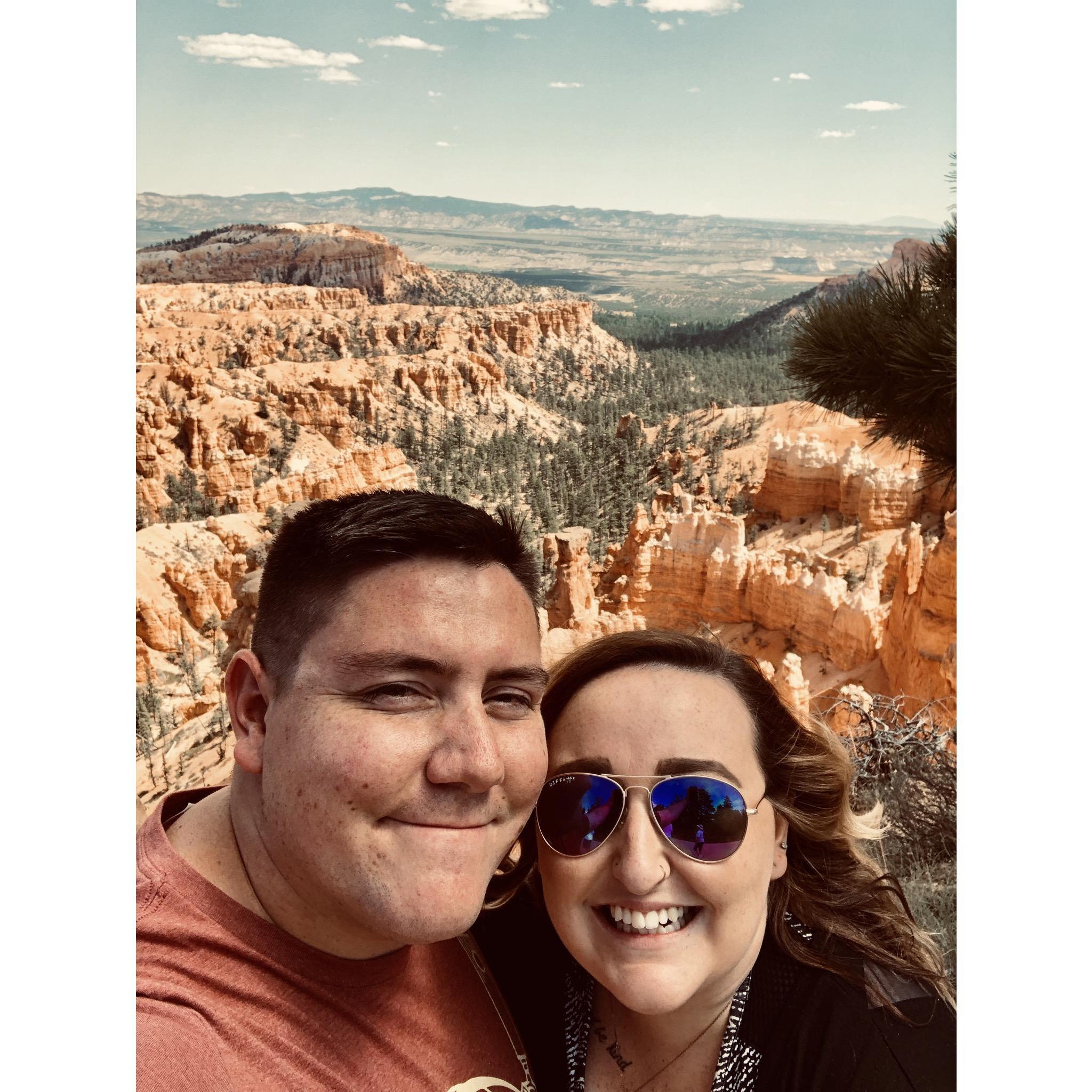 The couple visited Bryce Canyon National Park after taking their engagement photos.