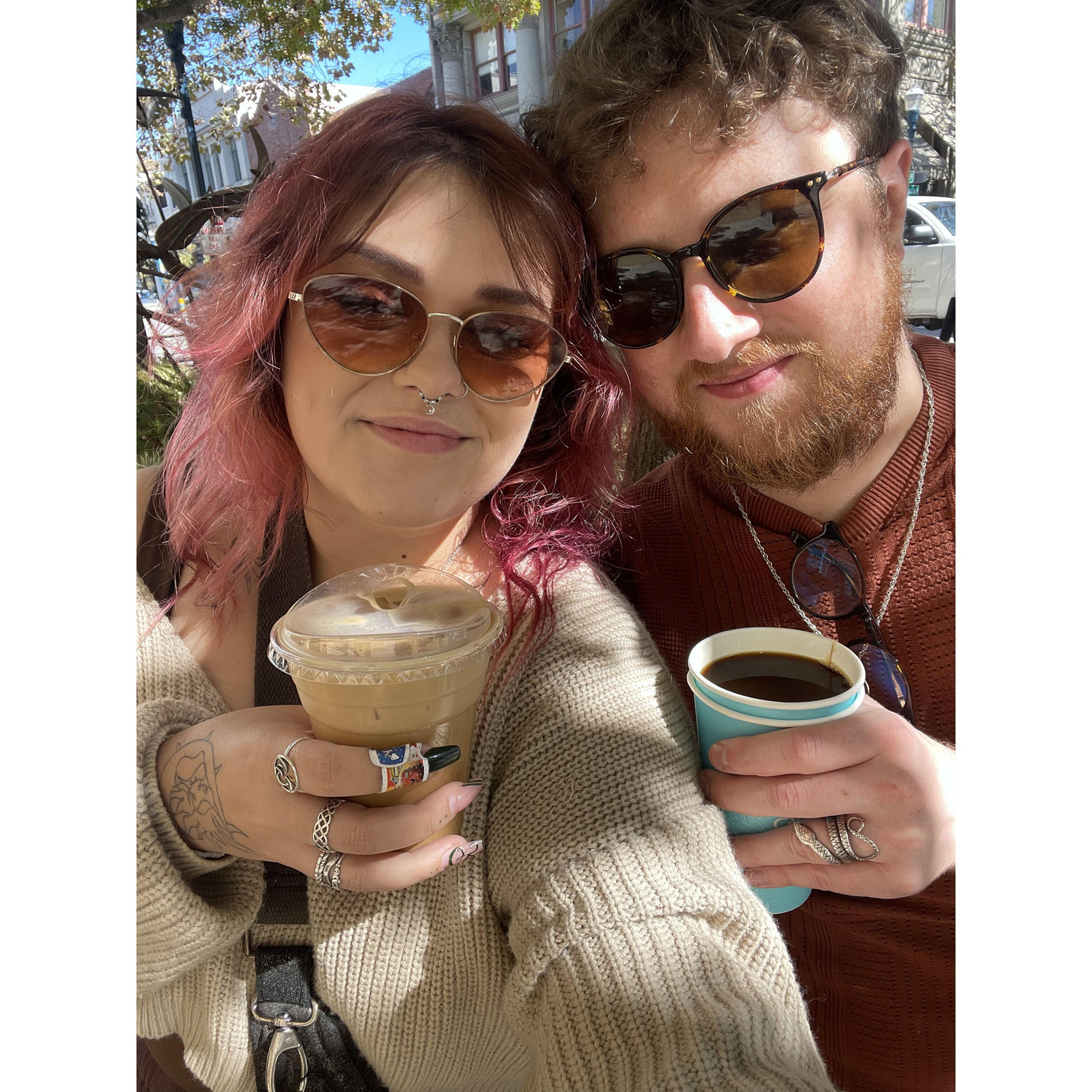 out on the town, which was downtown santa cruz, with our cat & cloud single origins