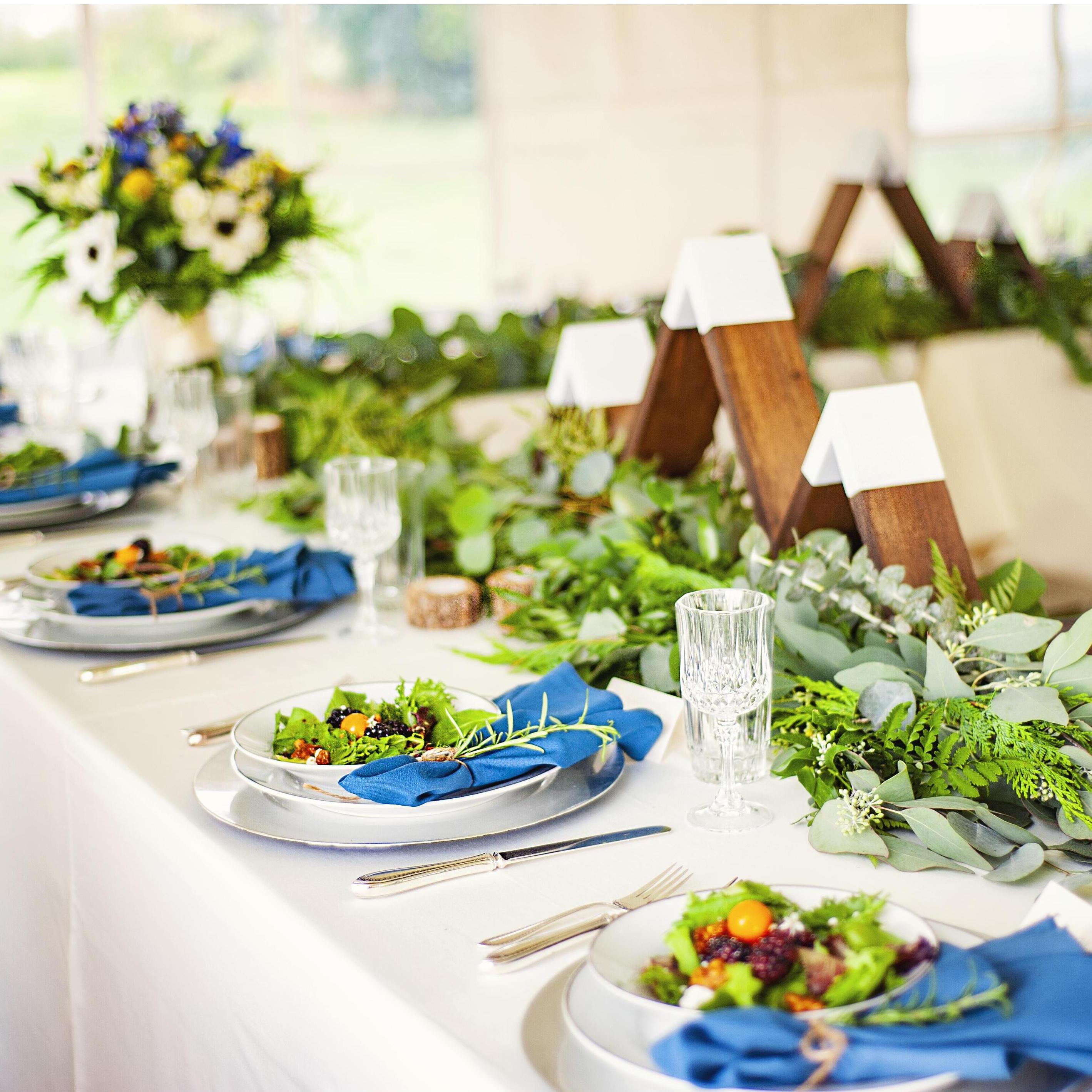 Place settings and decor
