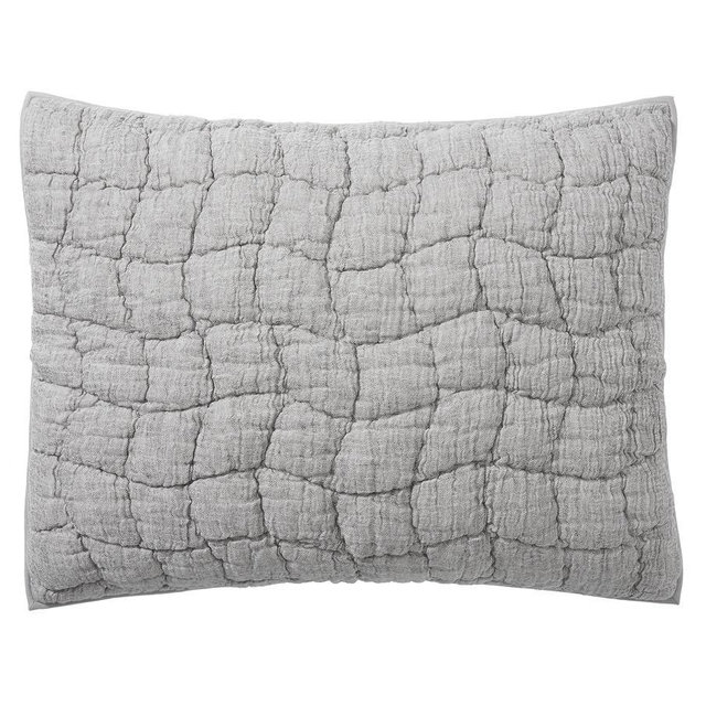 Cloud Quilted Sham, Gray, Standard