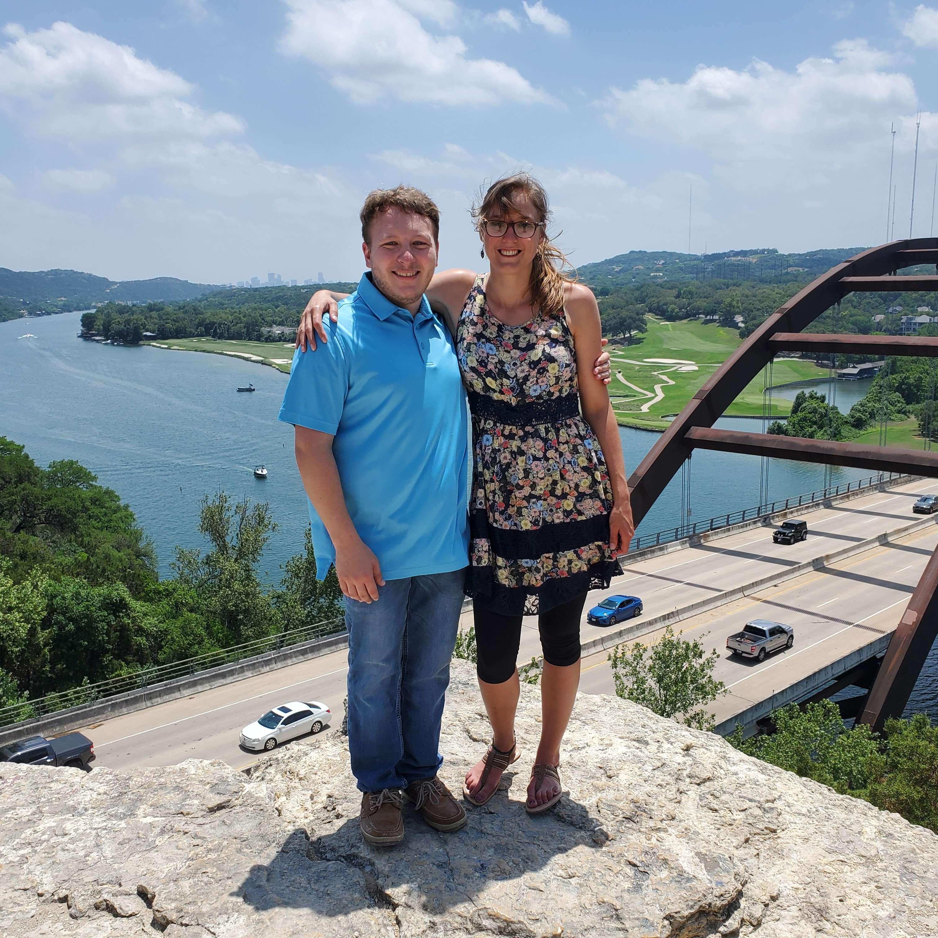 At the 360 bridge in Austin Texas.