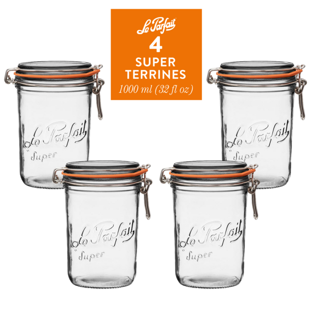 Le Parfait Super Terrines / Size: 1000ml (32oz) / Set of: 4