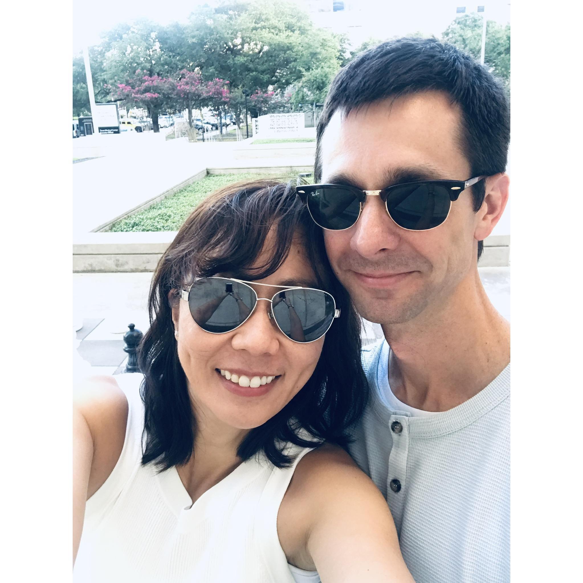 Robert and Julie like taking long walks on the beach...wait a minute...this sounds too much like a dating profile...well, it's the truth...they like walking anywhere as long as they're together.