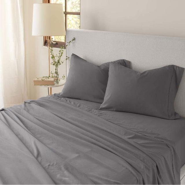 Jennifer Adams 4 Piece Sheet Set (Graphite, King)