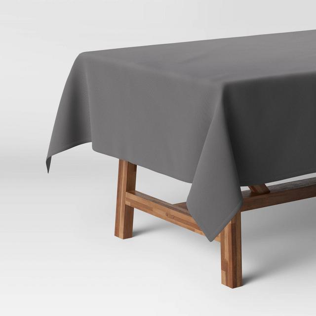 120" x 60" Cotton Solid Tablecloth Gray - Threshold™
