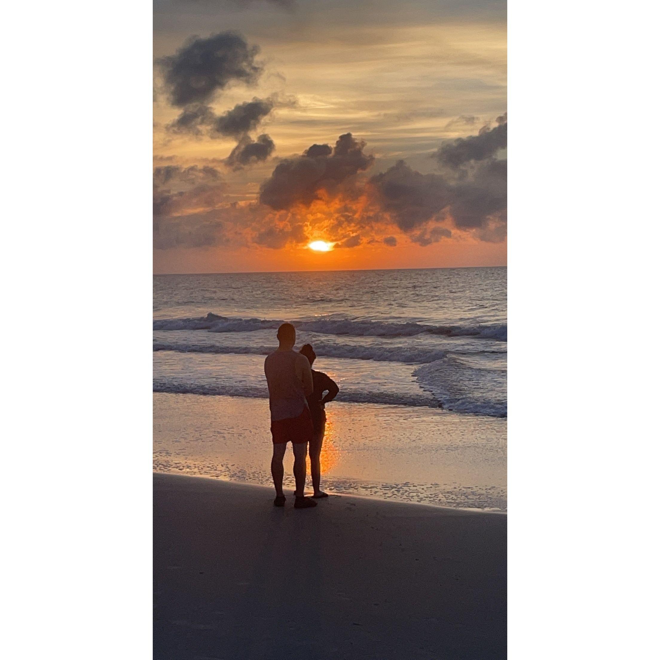 Our second beach trip together. Marc proposed right after this pic was taken! Summer 2022