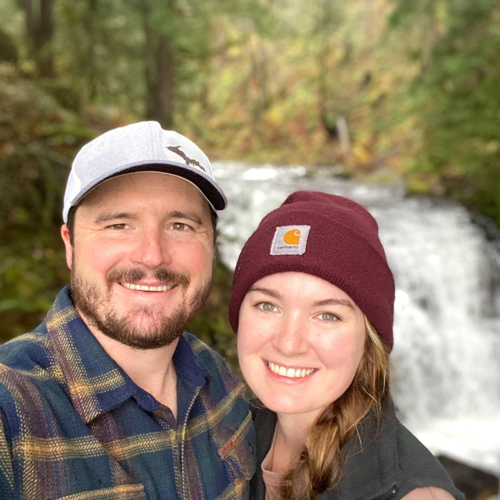 Multnomah Falls hike, while we were new to Oregon.