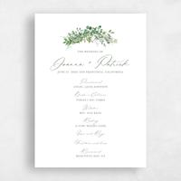 Green Wedding Program - Blosser