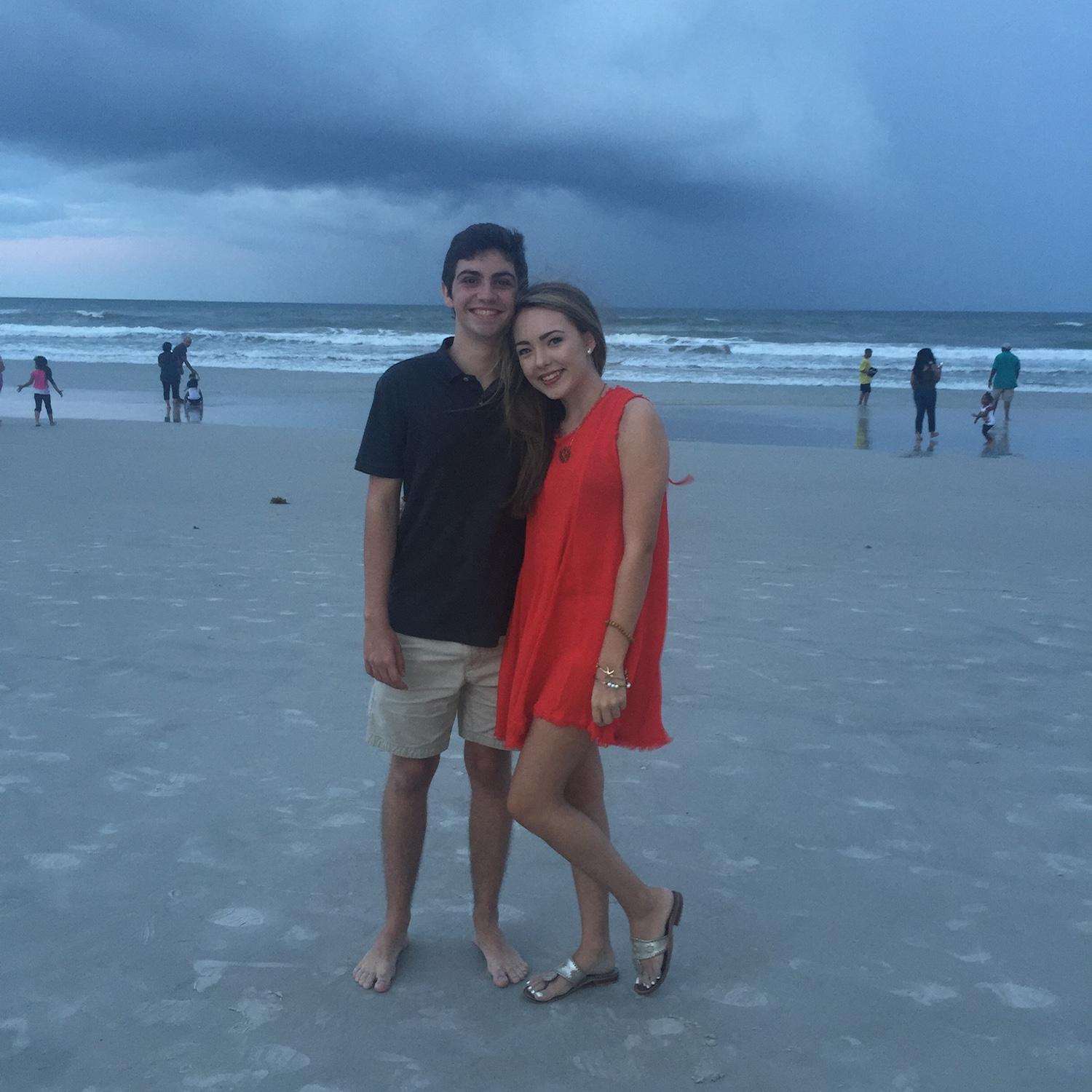 Our first photo together as a couple!