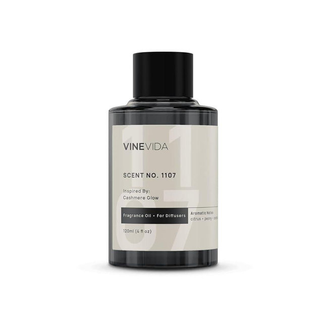 VINEVIDA [4 Fl Oz] Scent NO. 1107 Fragrance Oil for Cold Air Diffusers, Aromatic Notes of Citrus Peony Sandalwood, Essential Oils for Diffuser Oil Refill & Air Freshener Room Spray