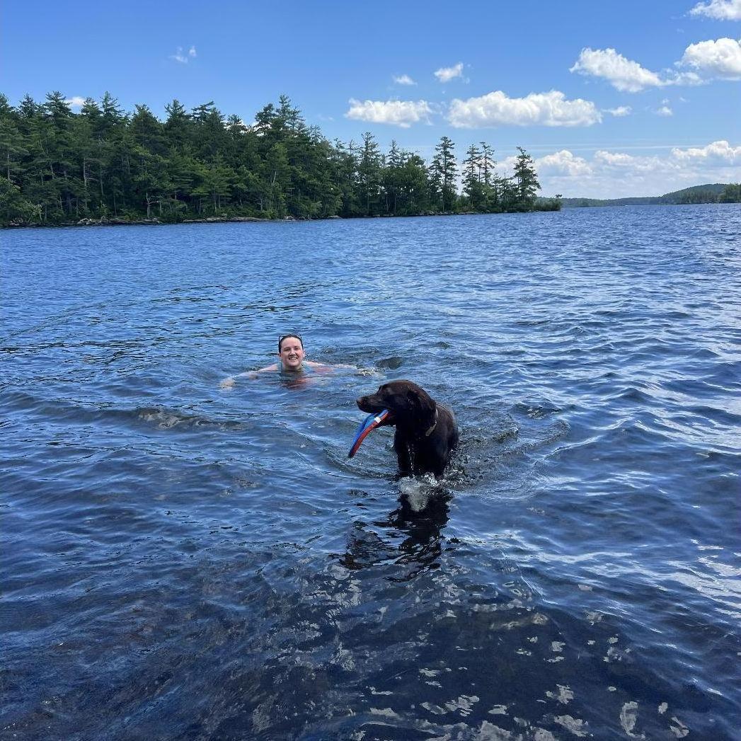 A swimming stop with Arlene at Five Fingers Point