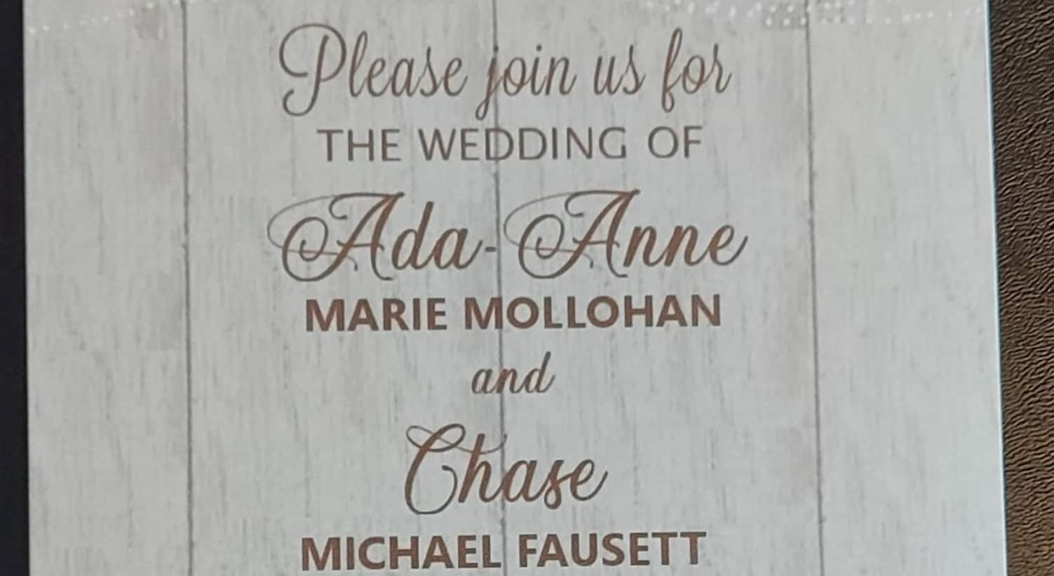 The Wedding Website of ada-anne mollohan and chase fausett