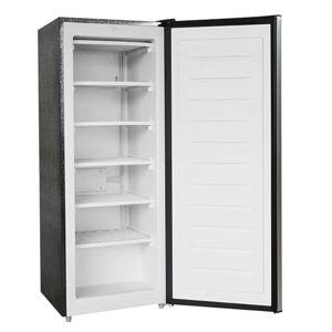 Frigidaire Upright Freezer, 6.5 cu. ft., Deep Freeze, Vinyl Coated Metal with Wire Shelving, Compact for Kitchen, RV, Dorm, Cabin, and Trailer, Platinum Design Series, Silver - 21D x 23W x 56H