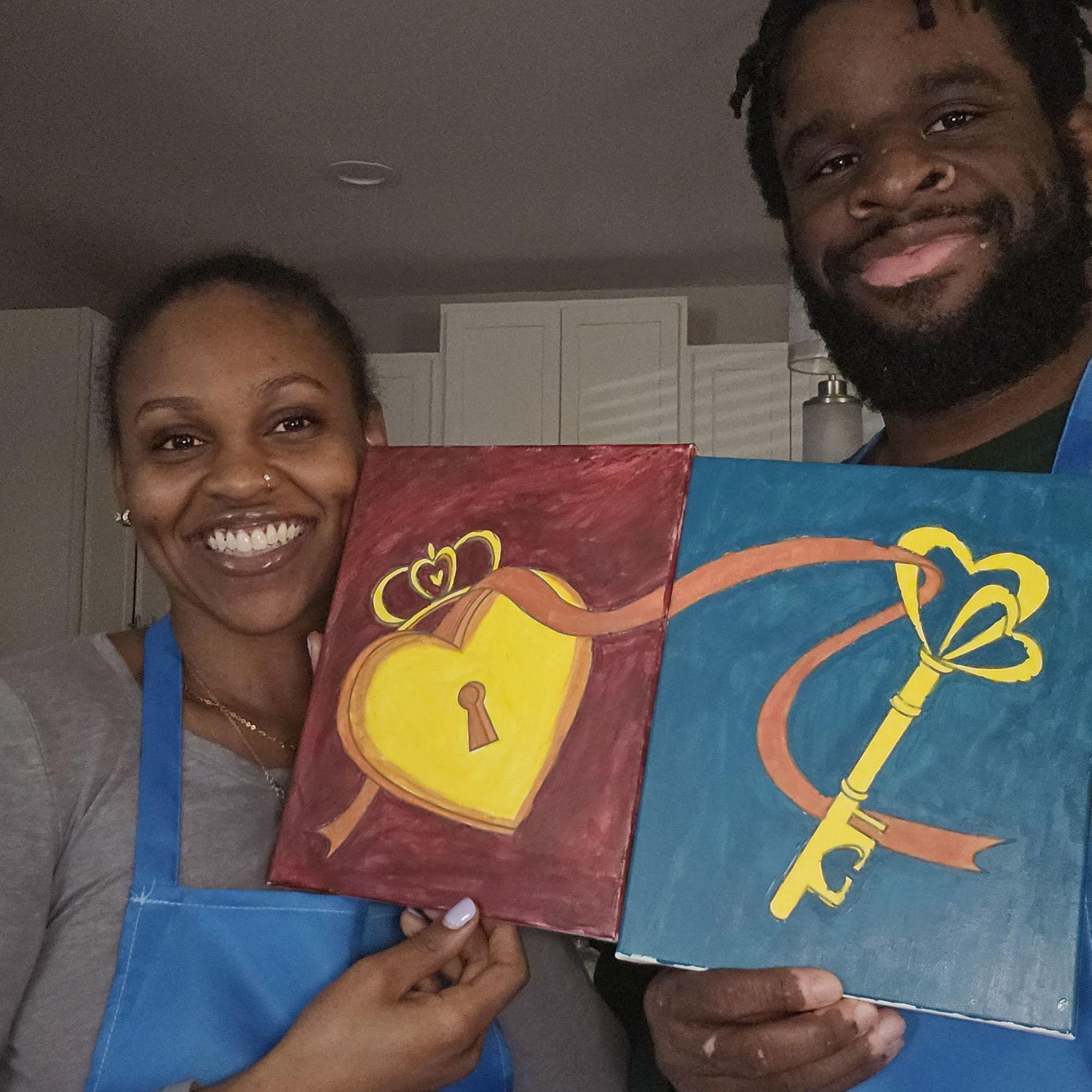 Paint and Sip night at the house.