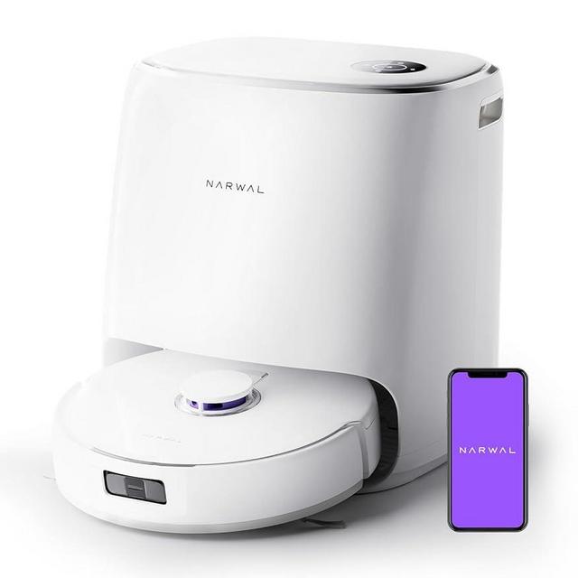 NARWAL Freo X Ultra Robot Vacuum and Mop Combo, 8200 Pa Robot Mop & Vacuum, Auto Mop Drying/Washing, Self-Empty, Zero-Tangling, DirtSense™, All-in-One Base Station, Self-Contained Dust Processing