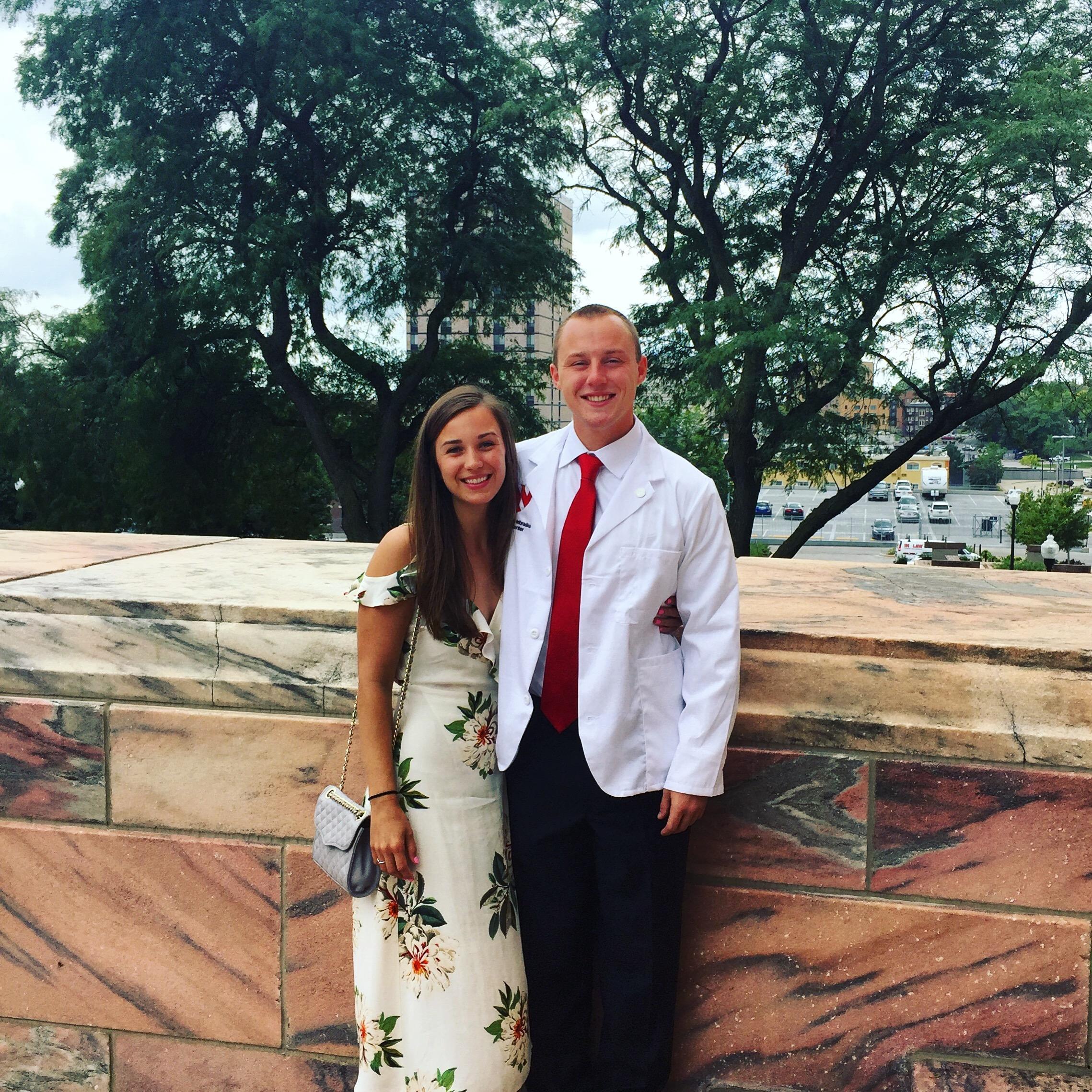 Parker's white coat ceremony, 2016.
