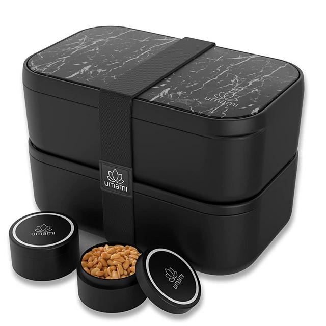Umami Bento Lunch Box for Adults/Kids All-in-One, Meal Prep Lunch Box Food Containers for Men/Women, Bento Box Accessories Included, Cute, Microwave, Dishwasher & Freezer Safe