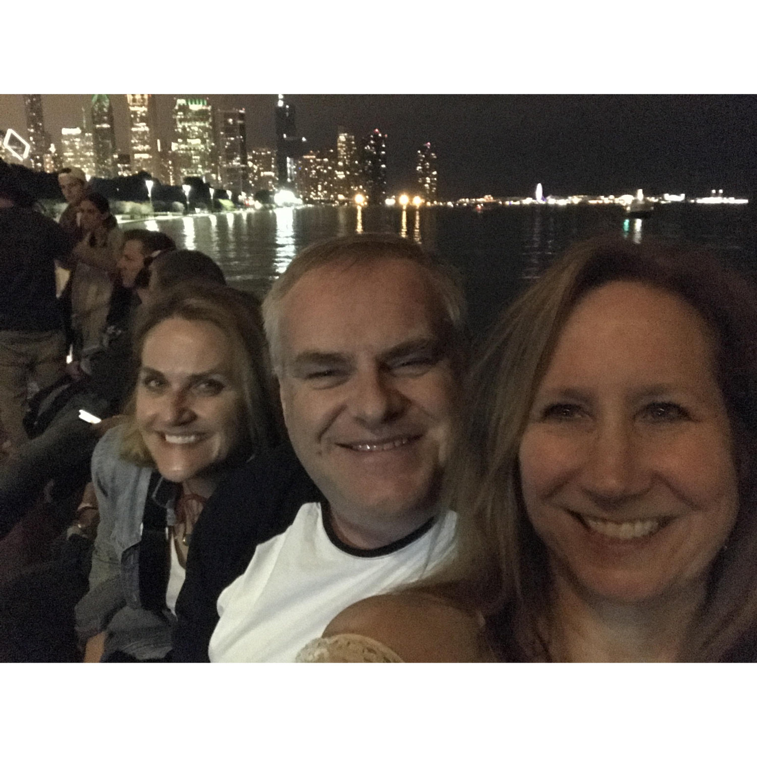 Summer 2019 with Lynn Gasaway on our water taxi ride home from LakeShake Country Festival. Saw Keith Urban, Midland and Brett Young. Jim was able to buy us beer, but had a hard time buying "water"!