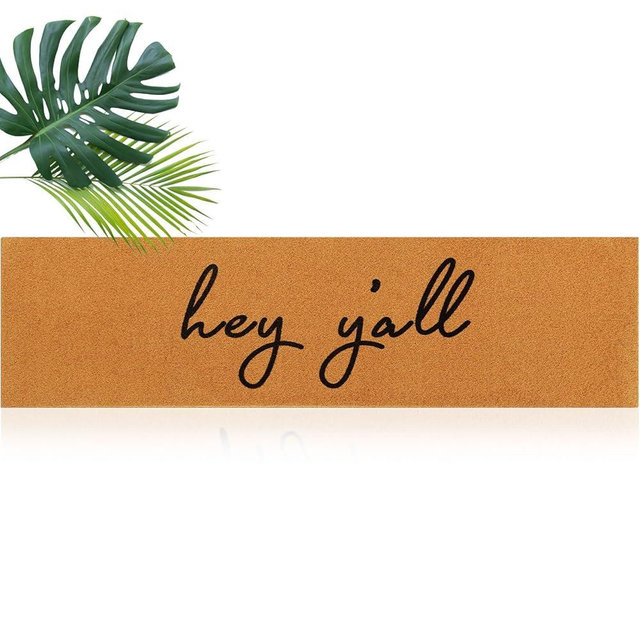 Honeydak Extra Large Mat Outdoor 60'' x 16'' Non Slip Long Doormat for Front Door Oversized Entrance Decorative Rug for Outdoor Inside Welcome Summer Outside Home Entry Supply(Hey Yall)